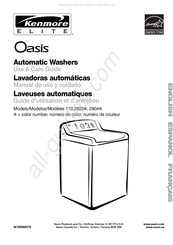 Kenmore Elite Oasis 110.2803 Serie Manual De Uso Y Cuidado