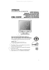 Hitachi CML153XW Manual De Usuario