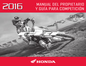 Honda CRF250R 2016 Manual Del Propietário