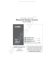 Coby 432062 Manual De Instrucciones