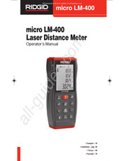 RIDGID micro LM-400 Manual Del Operario