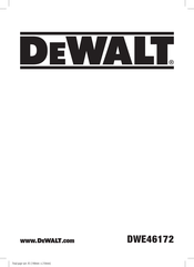 DeWalt DWE46172 Traducido De Las Instrucciones Originales