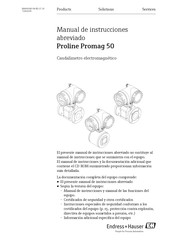 Endress+Hauser Proline Promag 50 Manual De Instrucciones Abreviado