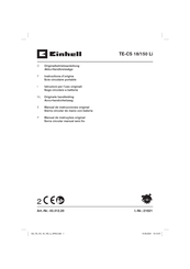 EINHELL TE-CS 18/150 Li-Solo Manual De Instrucciones Original
