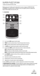 Behringer SUPER FUZZ SF300 Guia De Inicio Rapido