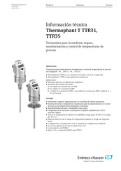 Endress+Hauser Thermophant T TTR35 Información Técnica