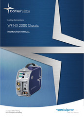 voestalpine bohler welding WF NX 2000 Classic Manual De Instrucciones