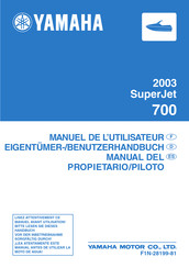 Yamaha SuperJet 700 2003 Manual Del Propietario/Piloto