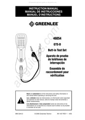 Greenlee 46054 Manual De Instrucciones