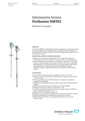 Endress+Hauser Prothermo NMT81 Información Técnica