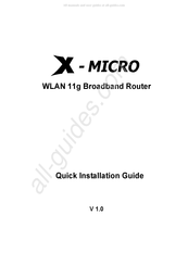 X-Micro XWL-11GRTX Guía De Instalación Rápida