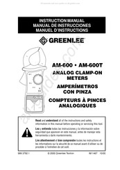 Greenlee AM-600 Manual De Instrucciones