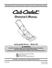 Cub Cadet 188 Manual Del Operador