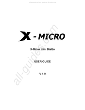 X-Micro mini DisGo Guía De Usuario