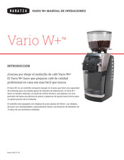 Baratza Vario W+ Manual De Operaciones