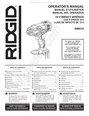 RIDGID R86010 Manual Del Operador