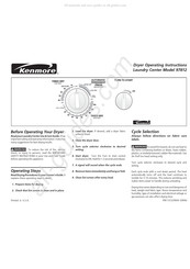 Kenmore 97812 Instrucciones De Funcionamiento