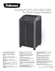 Fellowes POWERSHRED 485Ci Instrucciones