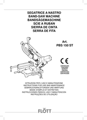 Flott PBS 150 ST Instrucciones Para El Uso Y Manutencion