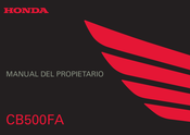 Honda CB500FA 2017 Manual Del Propietário