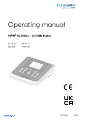 VWR avantor IS 2100 L Manual De Instrucciones