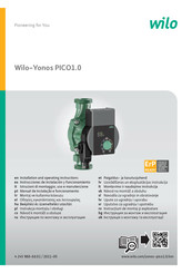 Wilo Wilo-Yonos PICO /1-6 Serie Suplemento De Las Instrucciones De Instalación Y Funcionamiento