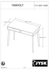 JYSK TAMHOLT 711-207-1000 Manual Del Usuario