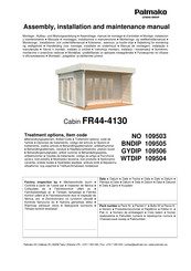 Lemeks Palmako FR44-4130 Instrucciones De Montaje, Instalación Y Mantenimiento