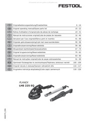 Festool PLANEX LHS 225 EQ Manual De Instrucciones Original/Lista De Piezas De Repuesto