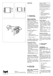 Bpt ICP/LR Instrucciones Para La Instalación
