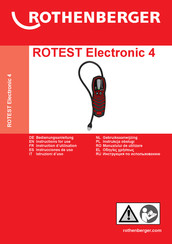 Rothenberger ROTEST Electronic 4 Instrucciones De Uso