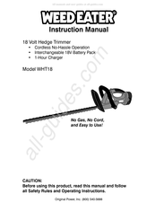 Weed Eater WHT18 Manual De Instruccion