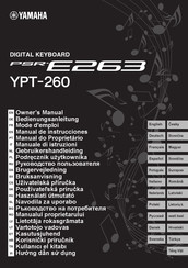 Yamaha PSR-E263 YPT-260 Manual De Instrucciones