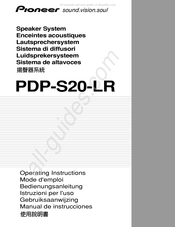 Pioneer PDP-S20-LR Manual De Instrucciones