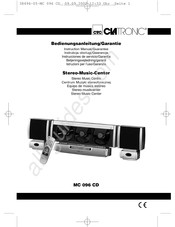 Clatronic MC 096 CD Instrucciones De Servicio/Garantía