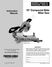 Porter Cable 3807 Manual De Instrucciones