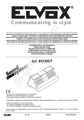 Elvox Sound system 837/OCT Instrucciones Para El Conexionado