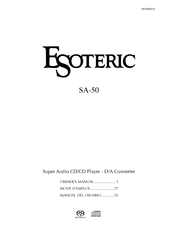 Esoteric SA-50 Manual Del Usuario