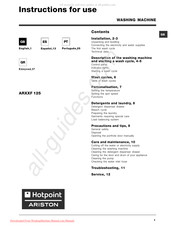 Hotpoint Ariston ARXXF 125 Manual De Instrucciones