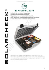 Bachler SOLARCHECK DT-36T Manual Del Usuario