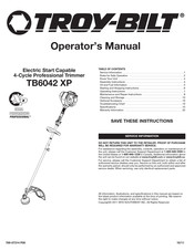 Troy-Bilt TB6042 XP Manual Del Operador