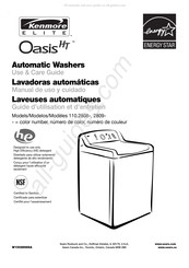 Kenmore Elite Oasis HT 110.2808 Manual De Uso Y Cuidado