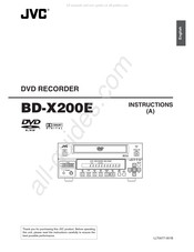 JVC BD-X200E Manual Del Usuario