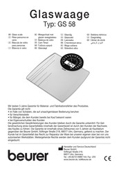 Beurer GS 58 Manual Del Usuario