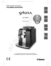 Saeco SYNTIA HD8833 Instrucciones