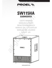 PROEL SW115HA Manual Del Usuario