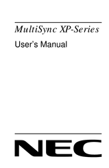 NEC MultiSync XP Serie Manual Del Usuario