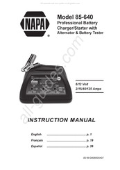 Napa 85-640 Manual De Instrucciones