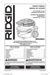 RIDGID WD40801 Manual Del Usuario