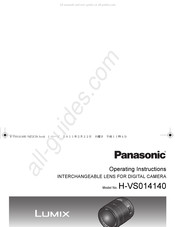 Panasonic H-VS014140 Instrucciones De Operación